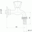 Настінний водопровідний кран HERZ Classic хром (UH10151) Свеса