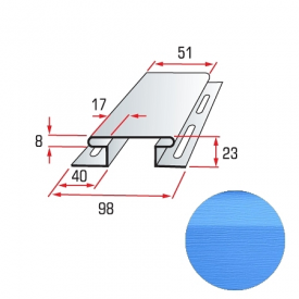 З'єднувальна планка Альта-Профіль KANADA плюс Преміум синій металік