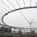 На Олімпійському вантову конструкцію даху за допомогою 160 гідродомкратів піднято на висоту 34 метри! ФОТО