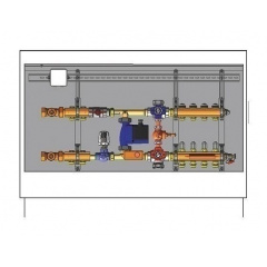 Шафа управління для систем підлогового опалення HERZ підключення зліва 9 відводів (3F53139) Вінниця
