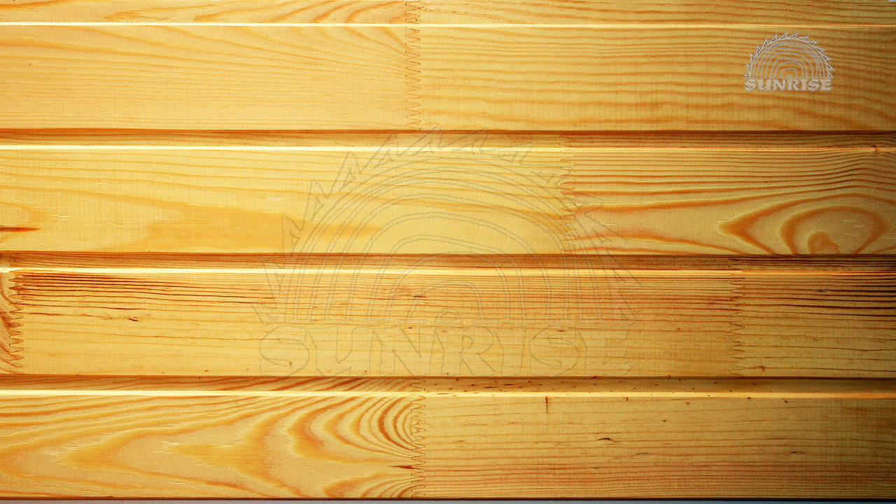 Вагонка деревянная срощенная сосновая - горизонтальная укладка