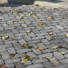 Тротуарная плитка Золотой Мандарин Кирпич Антик 240х160х90 мм серый полный прокрас