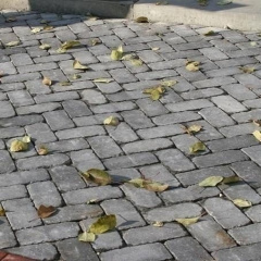 Тротуарна плитка Золотий Мандарин Цегла Антик 240х160х90 мм повний прокрас сірий Суми