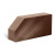 Облицовочный кирпич Литос Гладкий угловой полнотелый 250x120x65 мм шоколад