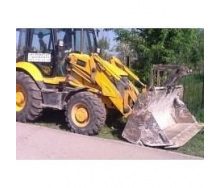 Уборка снега экскаватором-погрузчиком JCB 3CX