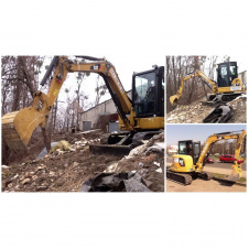 Планування землі міні-екскаватором Caterpillar 305