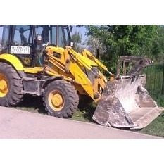 Уборка снега экскаватором-погрузчиком JCB 3CX
