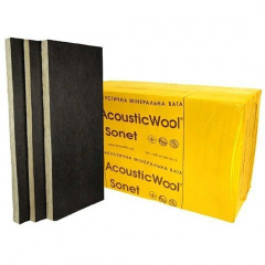 Акустическая минеральная вата AcousticWool Sonet P 1000x600x100 мм Новомосковск