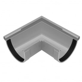 Угол желоба наружный Rainway 90 градусов 130 мм серый