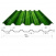 Профнастил Сталекс Н-44 1070/1025 мм 0,50 мм PE Польща (Acelor Mittal) (RAL6005/зелений мох)
