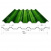 Профнастил Сталекс Н-44 1070/1025 мм 0,65 мм PE Польща (Acelor Mittal) (RAL6005/зелений мох)