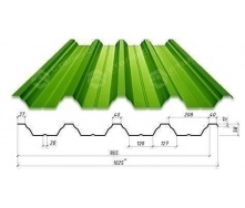 Профнастил Сталекс Н-60 1025/965 мм 0,70 мм РЕ Польща (Acelor Mittal) (RAL6002/зелений лист)