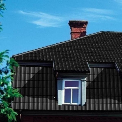 Черепица Braas Топаз 13V Глазурь 430х257 мм Тековый Самбор