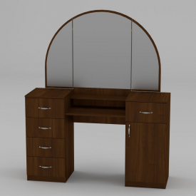 Туалетний столик Компанит Трюмо-5 1400х1700х420 мм горіх