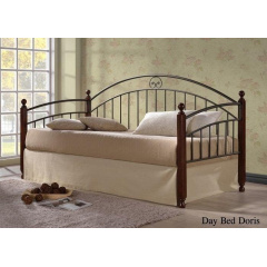Кровать ONDER MEBLI Day Bed Doris 900х2000 мм античное золото/орех Львов