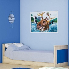 Кровать Мебель-Сервис Денди 646х1000х2076 мм береза/синий Черкассы