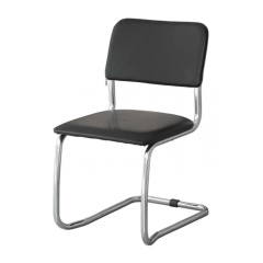 Офісний стілець АМF Квест к/з чорний 570х470х810 мм білий лак Суми