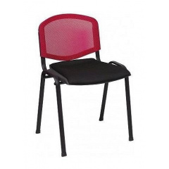 Офісний стілець АМF Призма Веб сидіння Сітка чорна / спинка Сітка червона 540х635х825 мм чорний Тернопіль