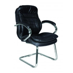 Кресло AMF Валенсия CF кожа черная 63x68x105 см хром Одесса