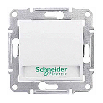 Выключатель кнопочный Schneider Electric Sedna SDN1600321 с надписью и подсветкой белый Киев