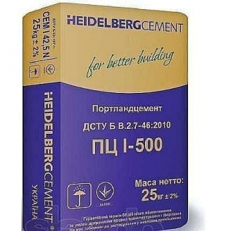 Цемент ХайдельбергЦемент М-500 ПЦ 1 25 кг