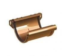 Соединитель желоба Galeco PVC130 130 мм (RE130-LA-A) (RAL8004/медно-коричневый)