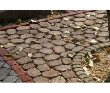 Тротуарная плитка Золотой Мандарин Маргарита на белом цементе 60 мм (коричневый)