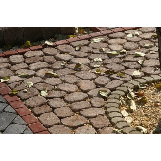 Тротуарна плитка Золотий Мандарин Маргарита на сірому цементі 60 мм (коричневий)