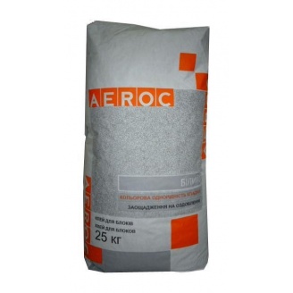 Клейова суміш AEROC Summer для газобетону літня 25 кг