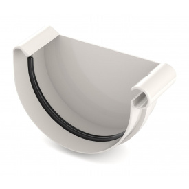 Заглушка желоба правая Bryza R 150 мм белый