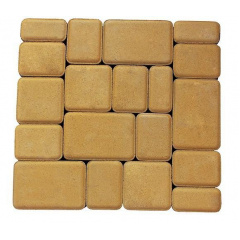 Тротуарна плитка Старе Місто Еко 25 мм жовта Куп'янськ