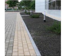Тротуарна плитка Золотий Мандарин Цегла стандартна 200х100х40 мм персиковий на білому цементі