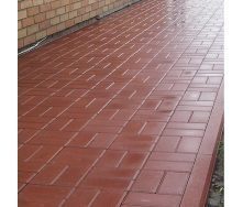 Тротуарная плитка Золотой Мандарин Кирпич стандартный 200х100х40 мм красный на белом цементе