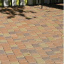 Тротуарна плитка Золотий Мандарин Старе місто 120х60 мм на сірому цементі персиковий Вінниця