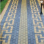 Тротуарна плитка Золотий Мандарин Цегла стандартна 200х100х80 мм на білому цементі жовтий Чернівці
