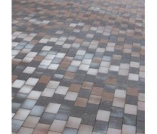 Тротуарная плитка Золотой Мандарин Кирпич без фаски 200х100х60 мм коричневый на белом цементе