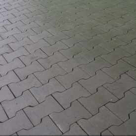 Тротуарная плитка Золотой Мандарин Двойное Т 200х170х80 мм серый