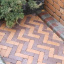 Тротуарная плитка Золотой Мандарин Барселона Антик 192х60х45 мм персиковый на сером цементе Киев