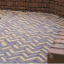 Тротуарна плитка Золотий Мандарин Барселона Антик 192х45х60 мм коричневий на сірому цементі Київ