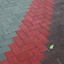 Тротуарна плитка Золотий Мандарин Цегла без фаски 200х100х60 мм на сірому цементі червоний Тернопіль