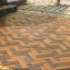 Тротуарна плитка Золотий Мандарин Цегла вузька 210х70х60 мм на сірому цементі персиковий Київ