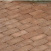 Тротуарна плитка Золотий Мандарин Цегла Антик 200х100х60 мм на сірому цементі персиковий