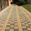 Тротуарна плитка Золотий Мандарин Квадрат малий 100х100х60 мм на сірому цементі чорний Івано-Франківськ