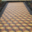 Тротуарна плитка Золотий Мандарин Ромб 150х150х60 мм на сірому цементі коричневий Тернопіль