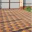 Тротуарна плитка Золотий Мандарин Ромб 150х150х60 мм на сірому цементі персиковий Чернівці