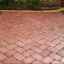 Тротуарная плитка Золотой Мандарин Кирпич Антик 240х160х90 мм бордовый на сером цементе Чернигов