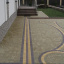 Тротуарна плитка Золотий Мандарин Креатив 60 мм гірчичний на білому цементі Київ