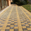 Тротуарна плитка Золотий Мандарин Квадрат малий 100х100х60 мм чорний на білому цементі Київ
