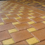 Тротуарная плитка Золотой Мандарин Квадрат большой 200х200х60 мм персиковый на белом цементе Киев