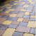 Тротуарна плитка Золотий Мандарин Плац Антик 160х60 мм на сірому цементі персиковий